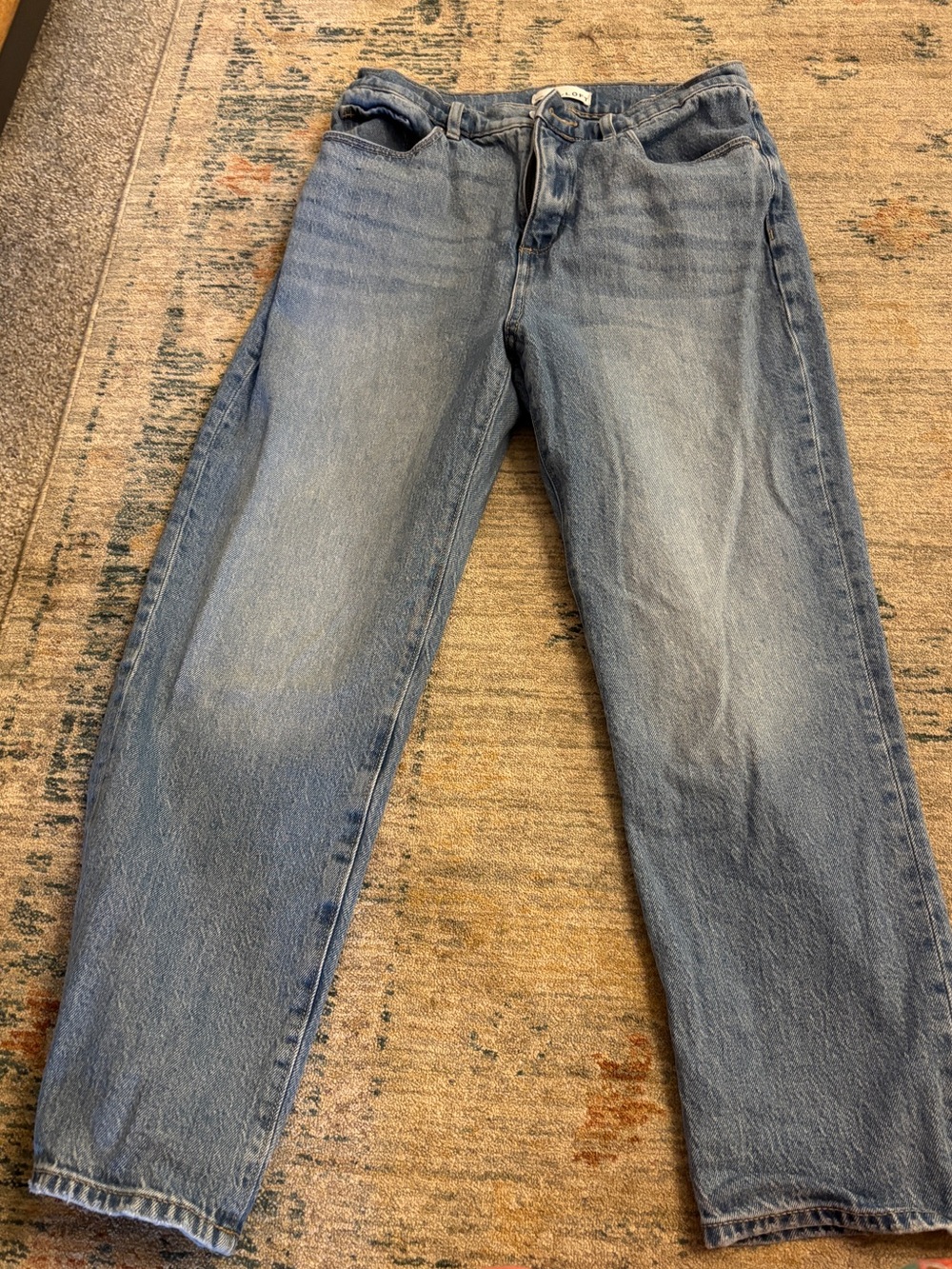 Loft 8P Blue Denim Jeans - Classic Straight Fit
